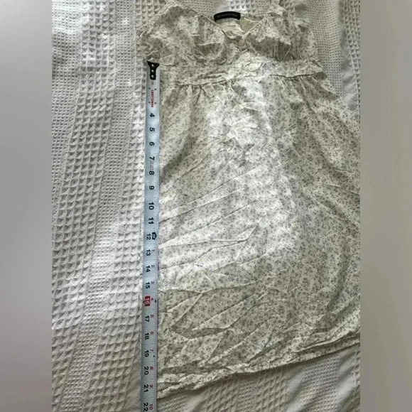 Brandy Melville Babydoll Dress Floral Mini Cotton Summer Tie Back Button Front - Picture 10 of 10